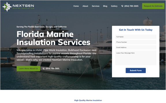 NEXT GEN MARINE Insulation desktop version