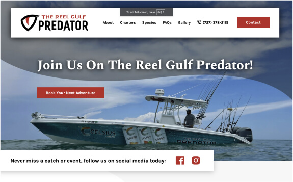 THE REEL GULF PREDATOR desktop version